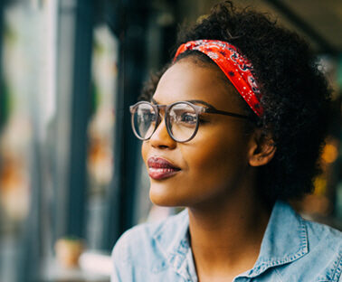 Content black woman after seeing a complex trauma therapist Boston