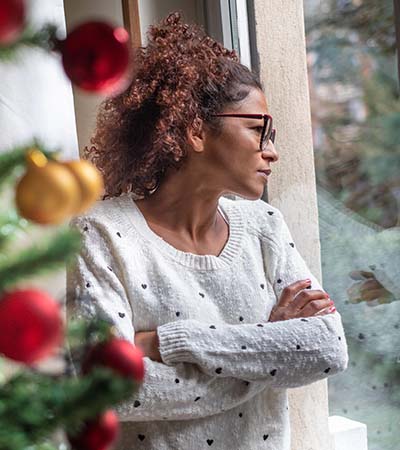 A woman stepped away from holiday festivities to regulate herself and honor her boundaries during the holiday season