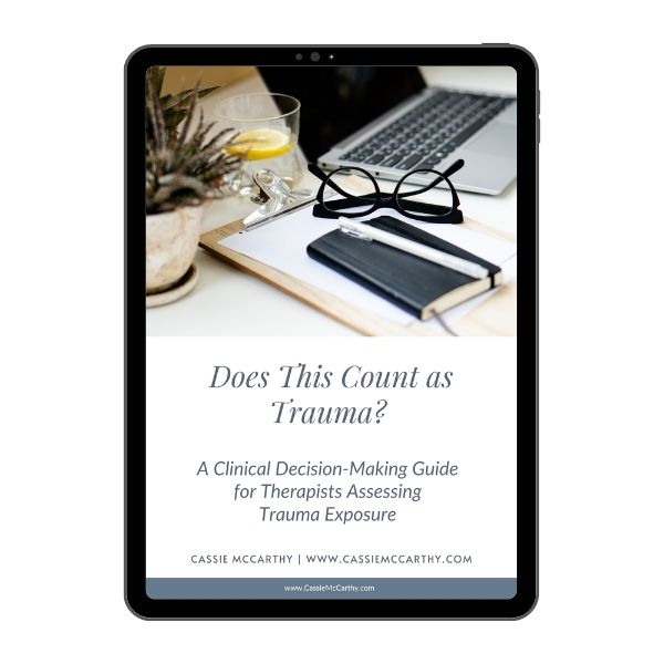 A Clinical Decision-Making Guide for Therapists Assessing Trauma Exposure on a tablet